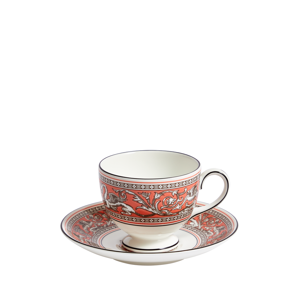 Florentine Salmon Teacup Saucer