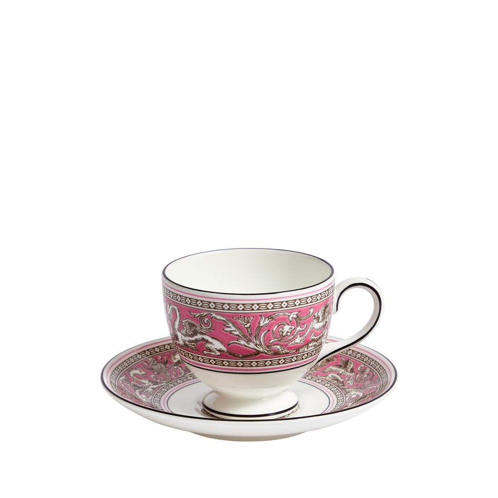 Florentine Fuchsia Teacup Saucer