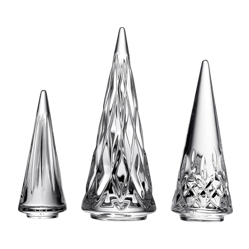 Lismore Diamond Crystal Tree Set of 3
