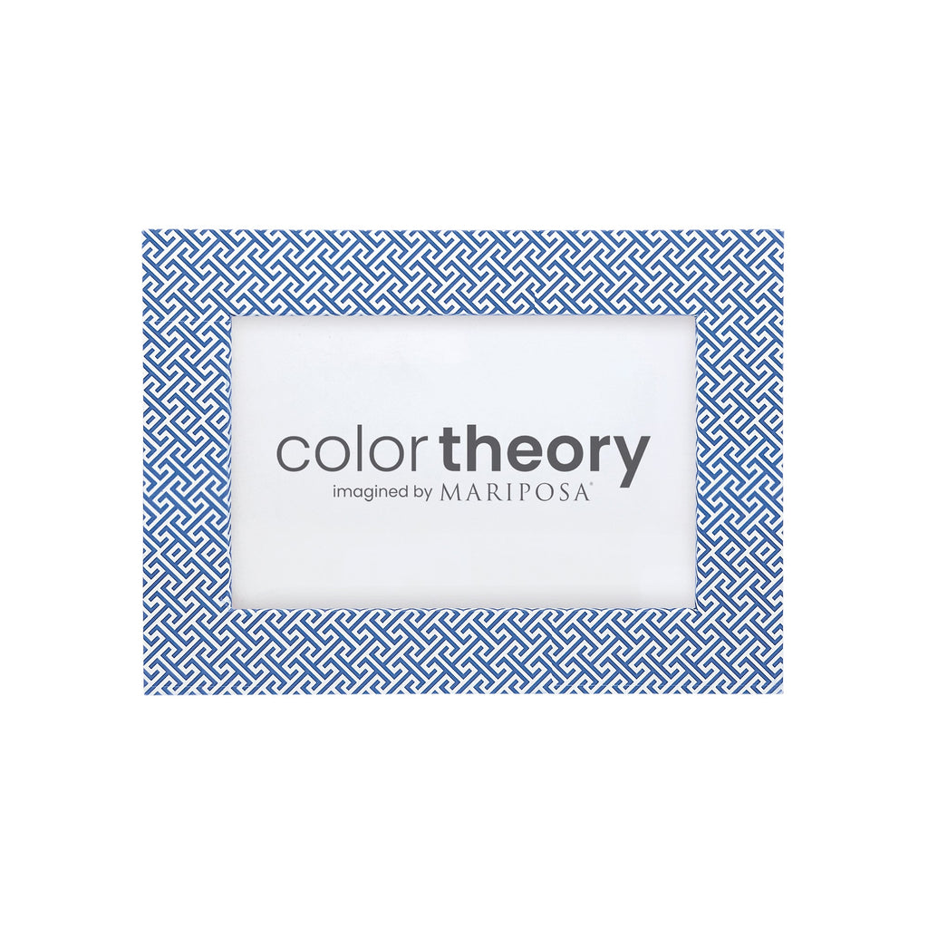 Double Sided Fretwork and Denim Blue 4x6 Frame