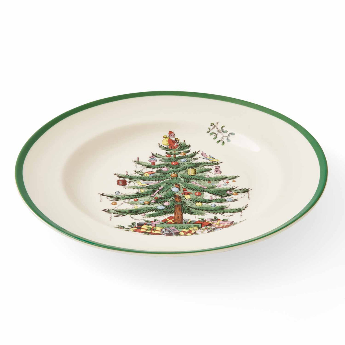 Christmas Tree 10.5" Dinner Plates, Set of 4 with Gift Box