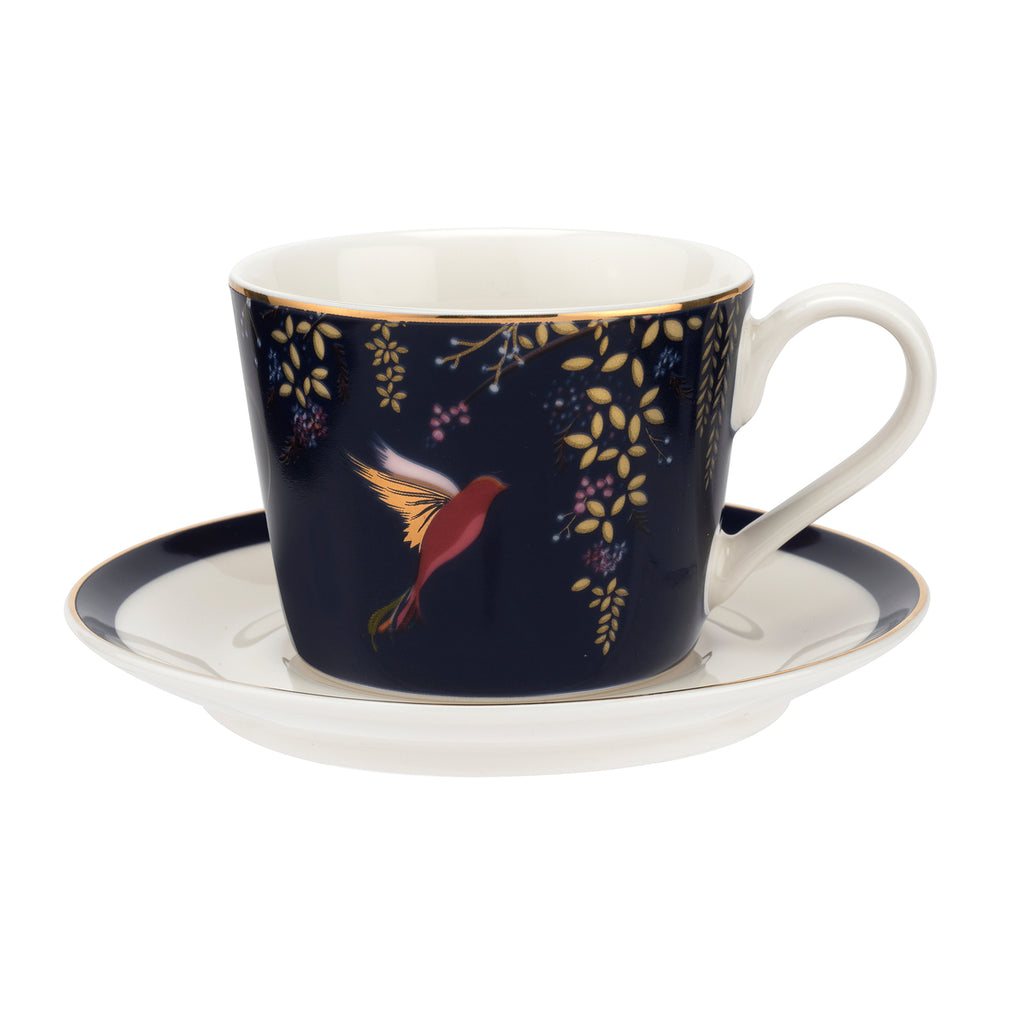 Sara Miller Chelsea Collection Teacup & Saucer in Blue