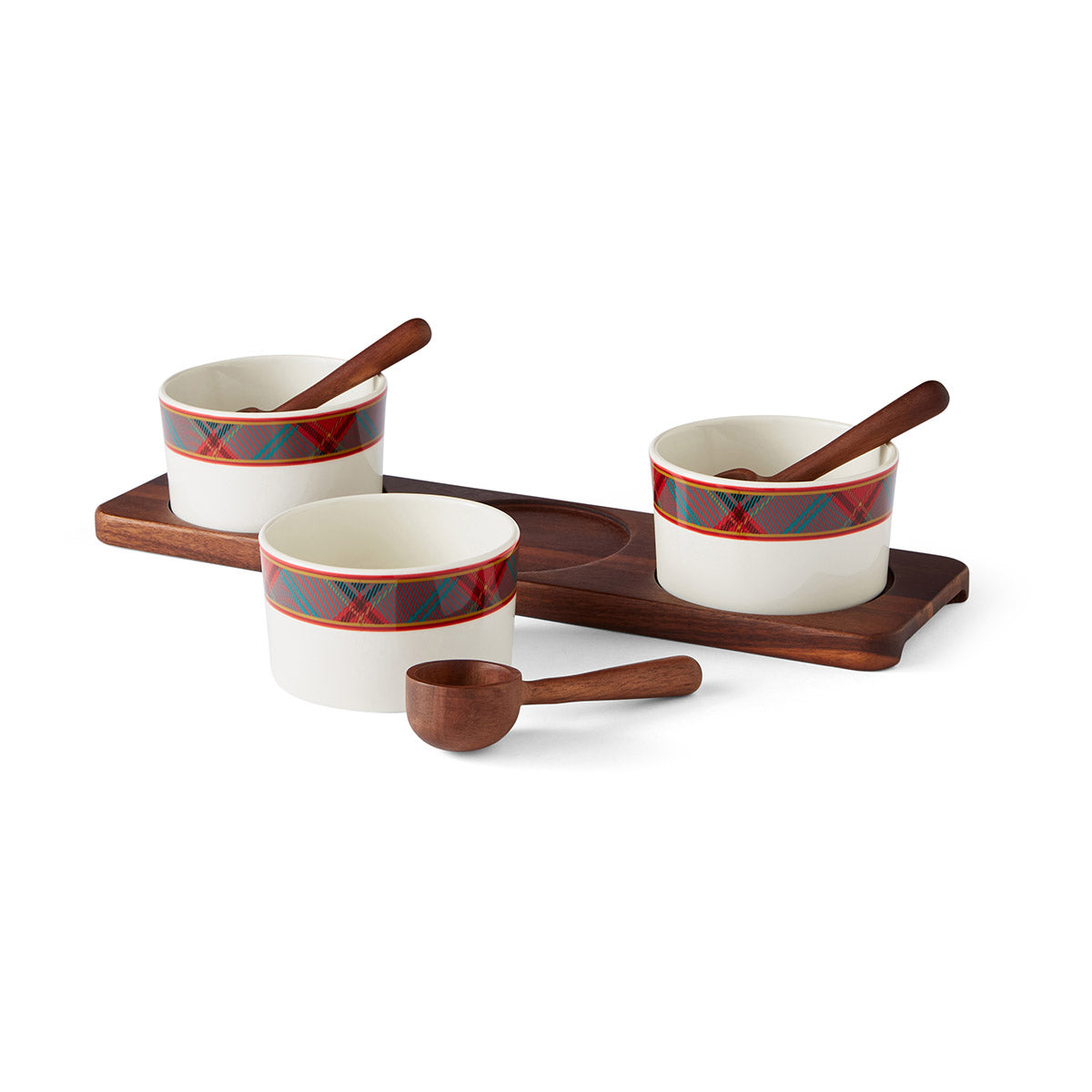 Christmas Tree Tartan 7-Piece Condiment Set