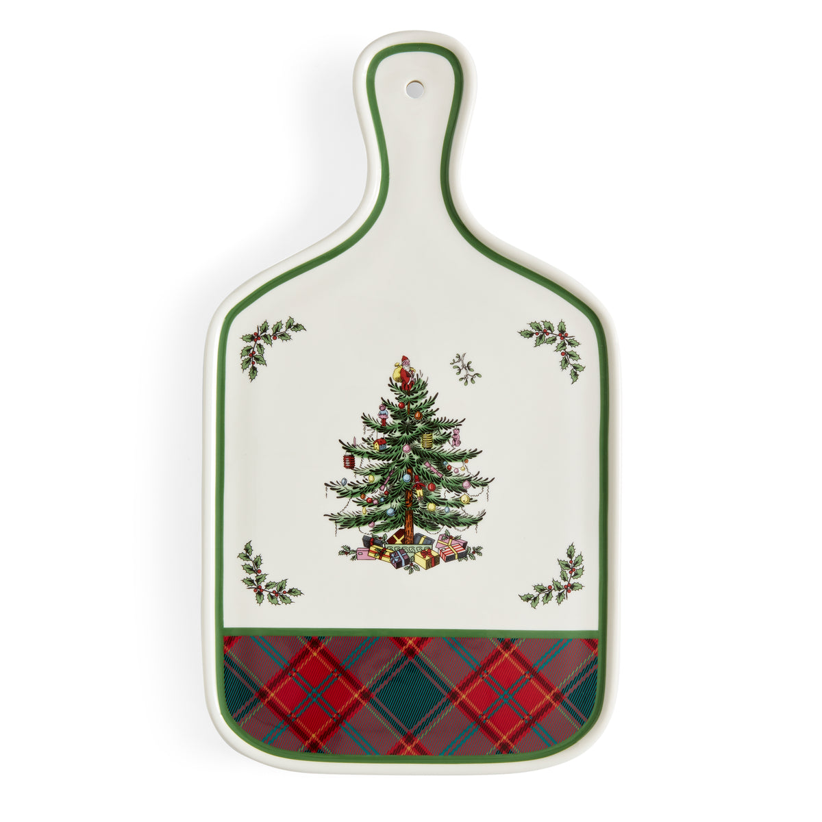 Christmas Tree Tartan 13.5" Serving Board