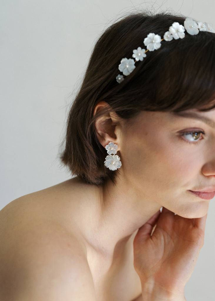 Jenna Headband in Mother of Pearl