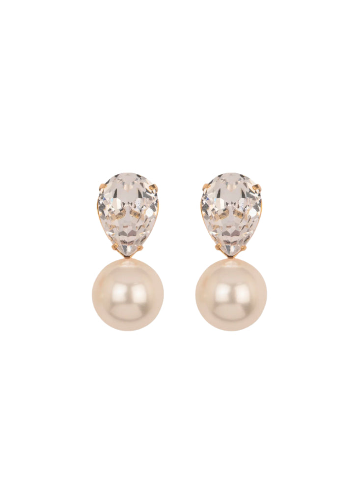 Cimone Earrings in Crystall & Antique Gold