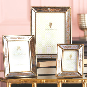 Gold Leaf Photo Frames, Set of 3