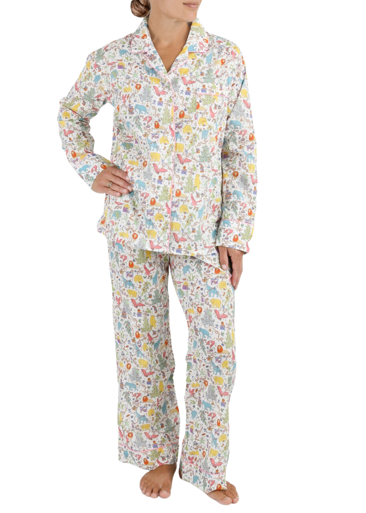 Liberty of London Holiday Pajama Set in White
