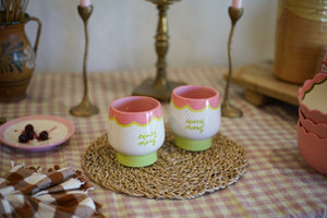 Hand-painted “Spicy Marg” Cups, Set of 2