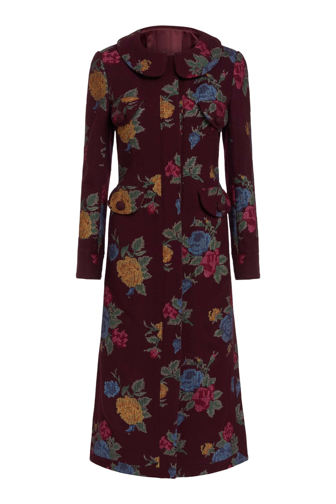 Alice Cross Stitch Floral Coat
