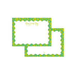 Chartreuse Ditsy Floral Stationery
