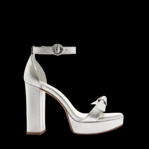 Clarita Bridal Platform 120 in Silver Pearl