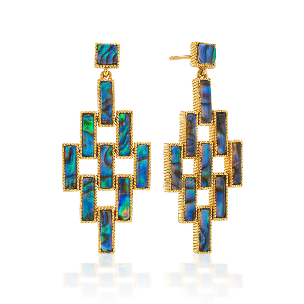Pathway Post Drop Earrings in Abalone