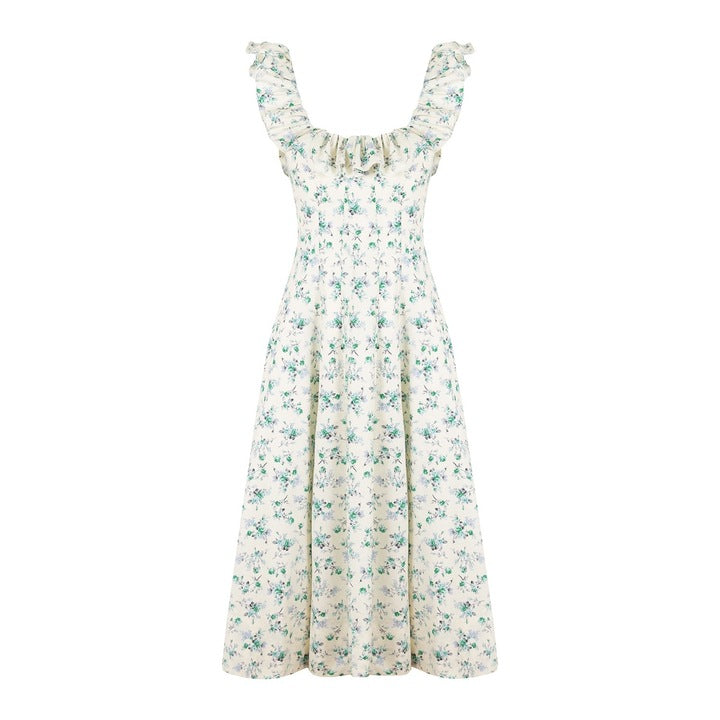 Noemi Dress in Blue & Green Floral