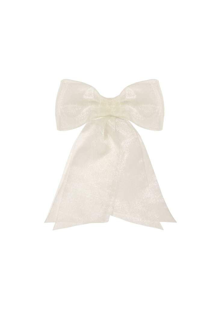 Blakely Bow Barrette in Cream
