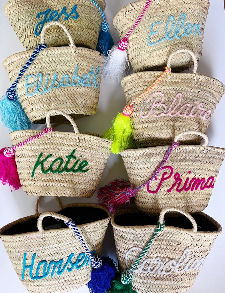 Embroidered Custom Name Baskets