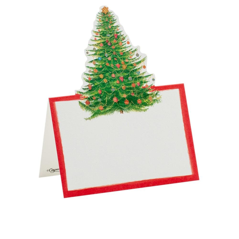 Glittering Tree Die-Cut Place Cards, Set of 8