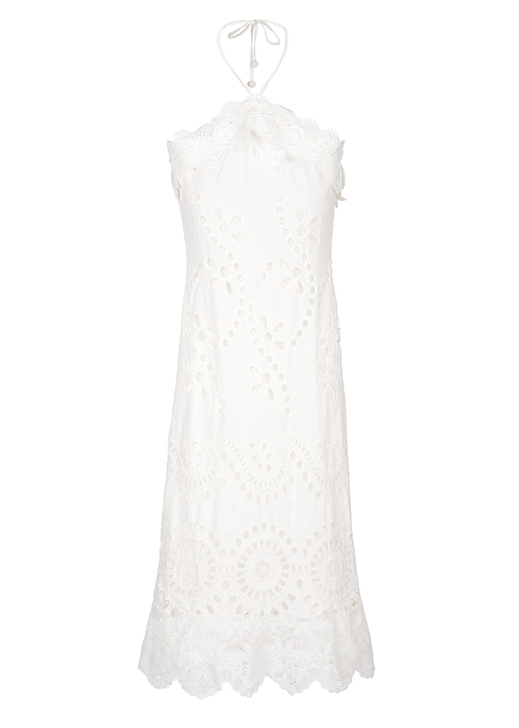 Amoria Midi Dress in White