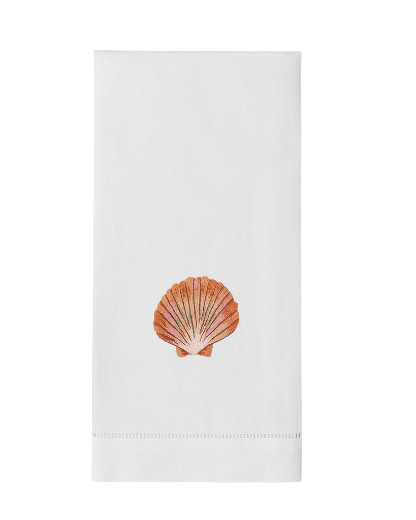 Shell Scallop Blush Hand Towel
