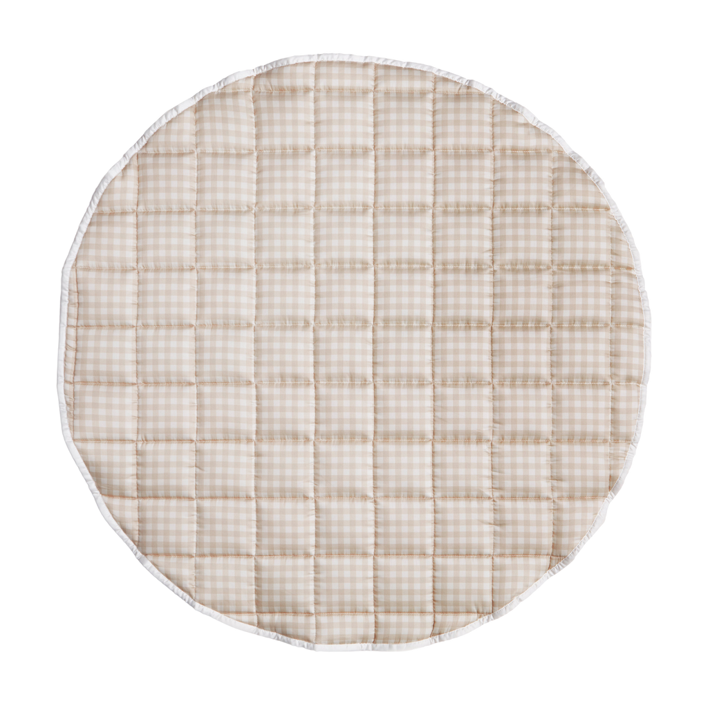 Picnic Gingham Play Mat in Beige