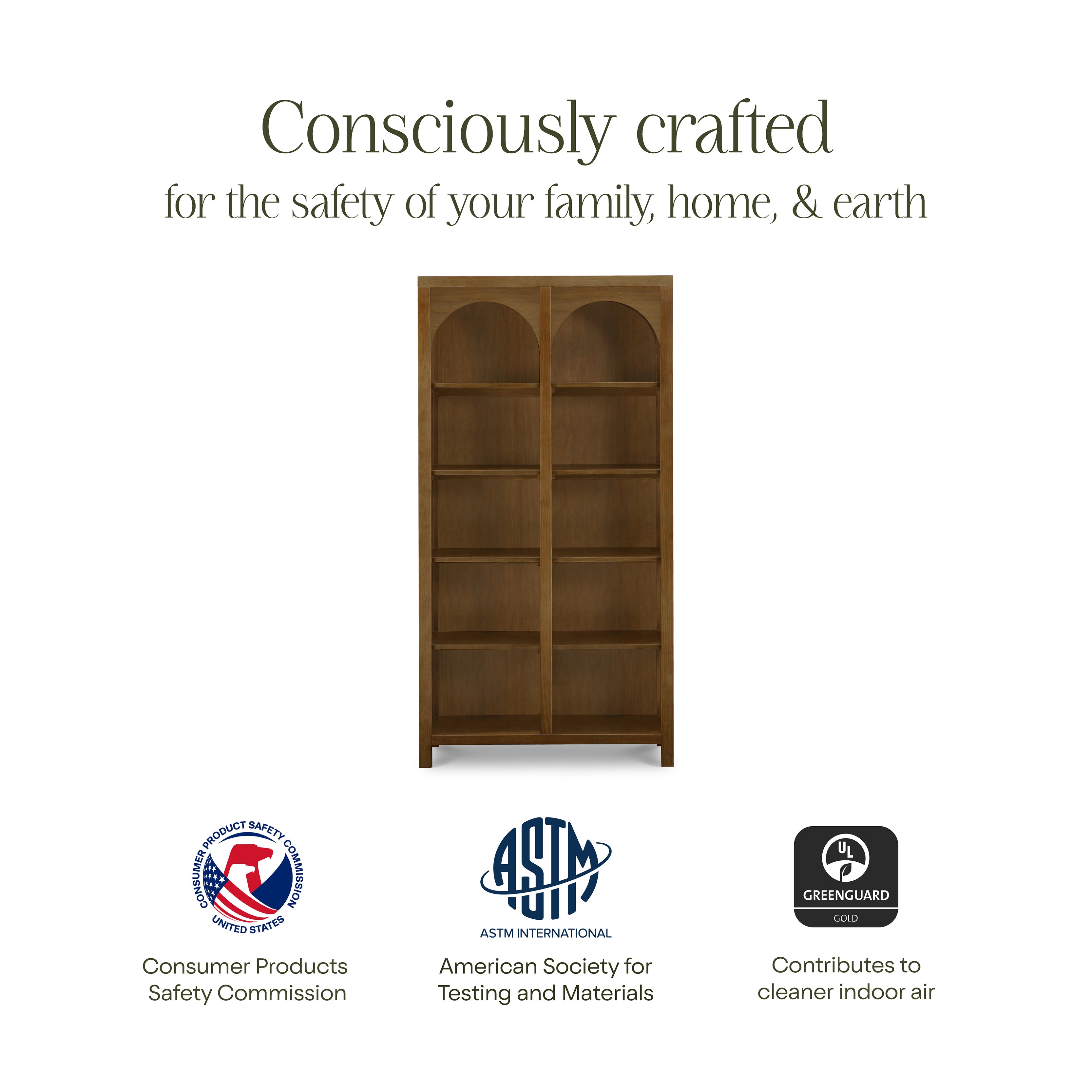 Eloise Assembled Bookcase in Natural Walnut