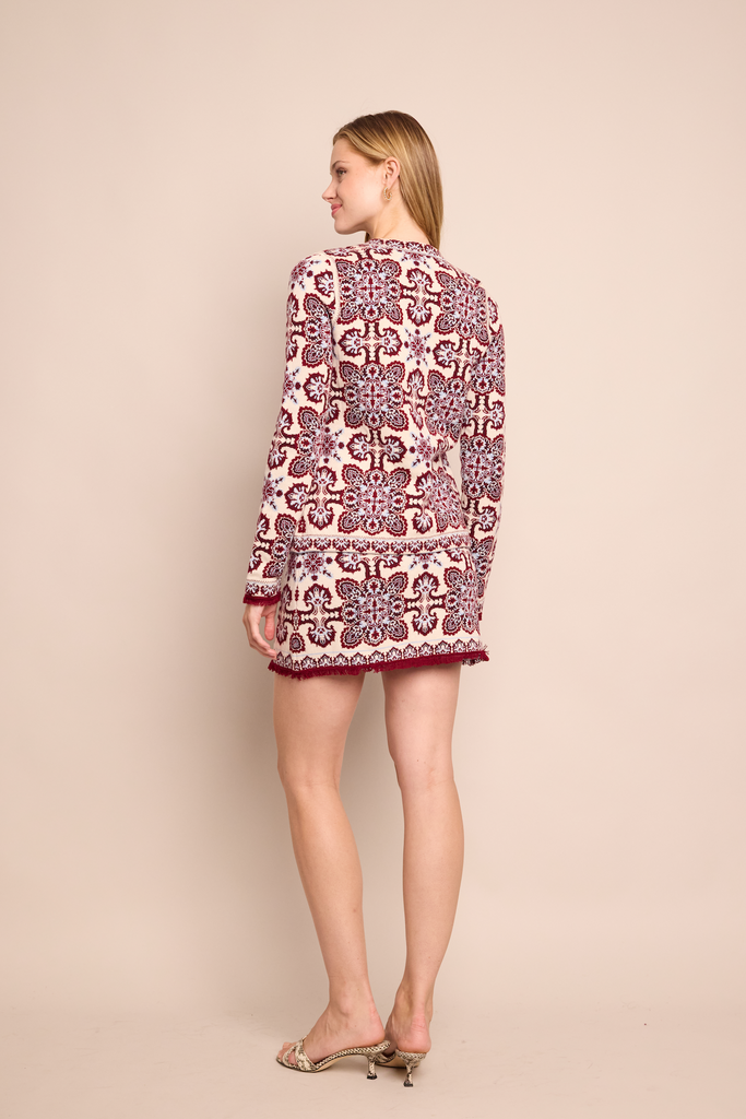 Lindy Skirt in Vintage Scarf Ivory