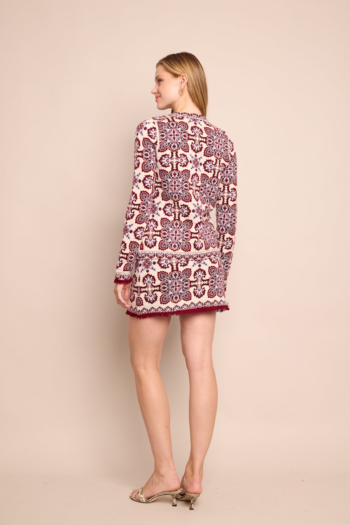 Lindy Skirt in Vintage Scarf Ivory