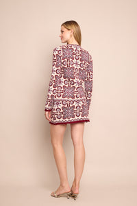 Lindy Skirt in Vintage Scarf Ivory