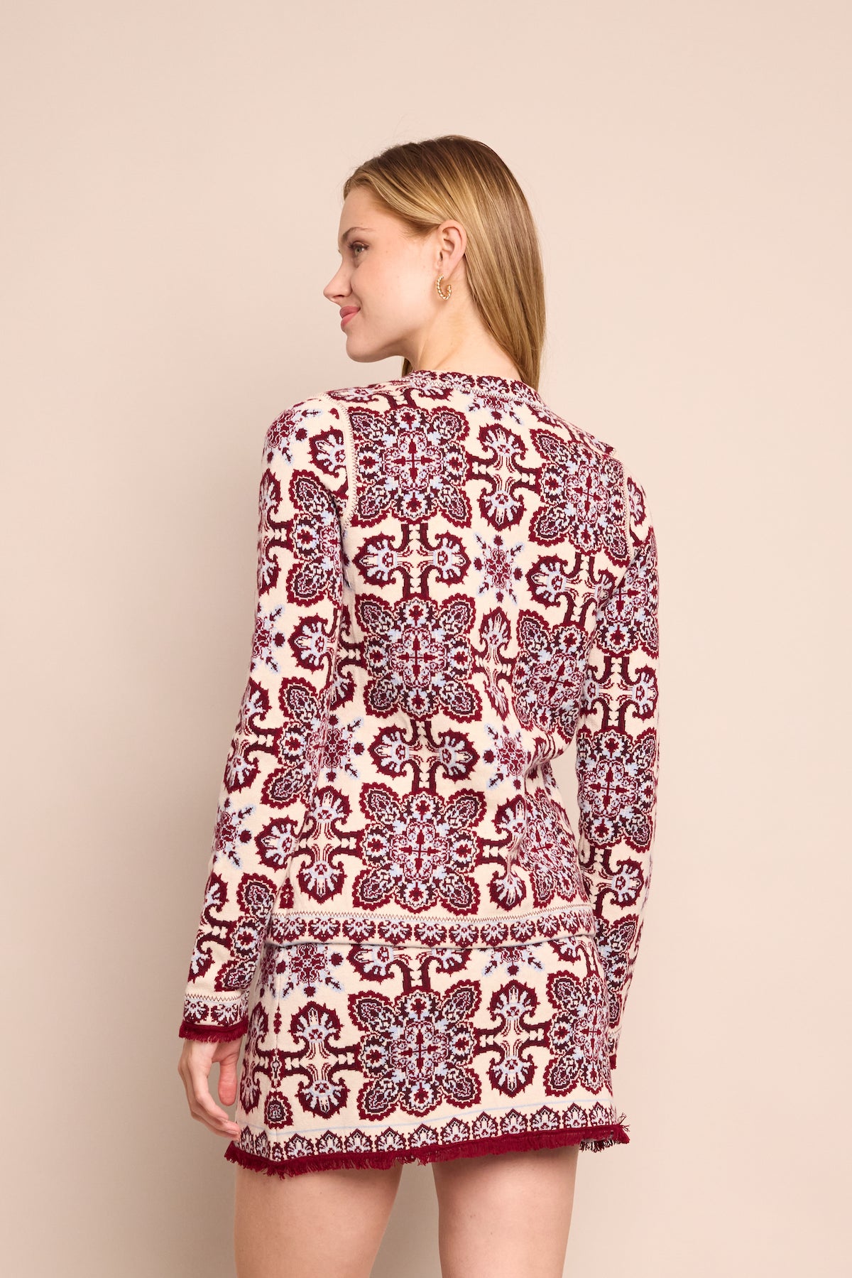 Nara Jacket in Vintage Scarf Ivory