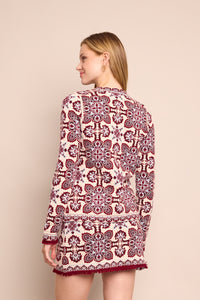 Nara Jacket in Vintage Scarf Ivory