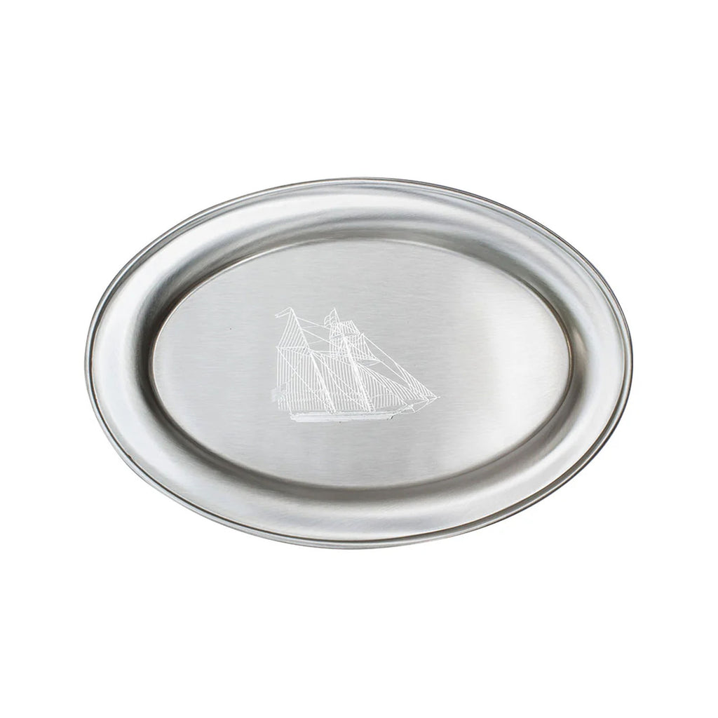 9" Oval Tray in Satin Finish
