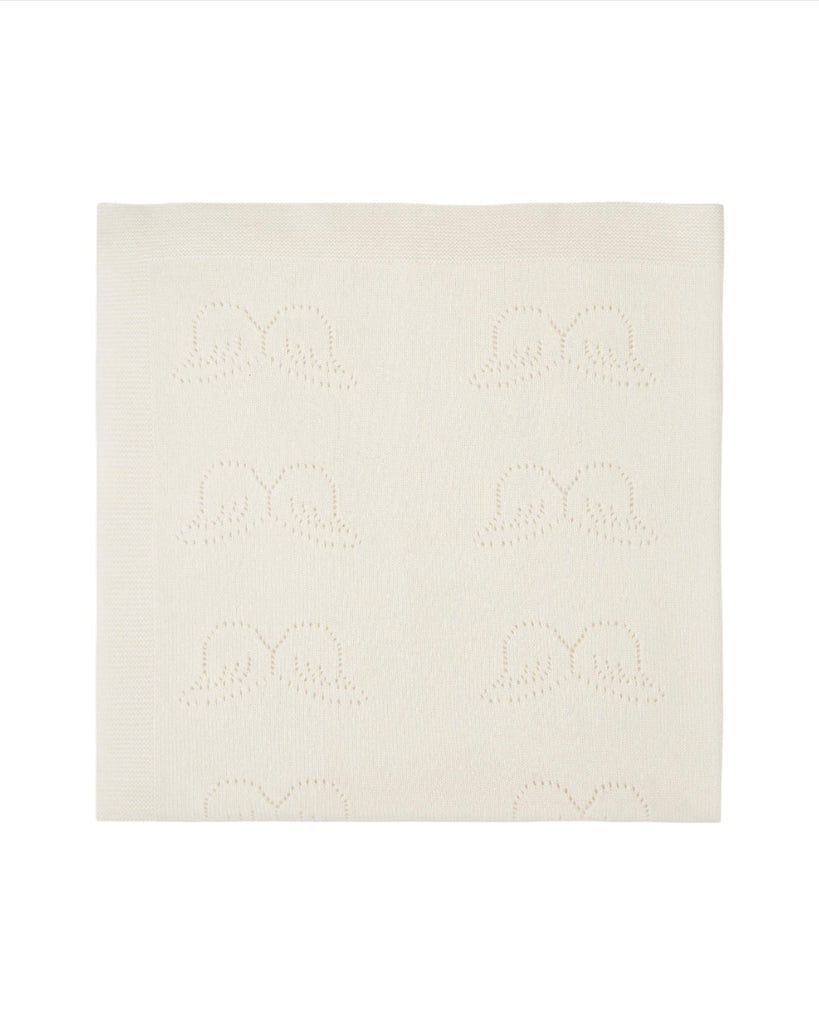 Angel Wing Cashmere Blanket in Ivory