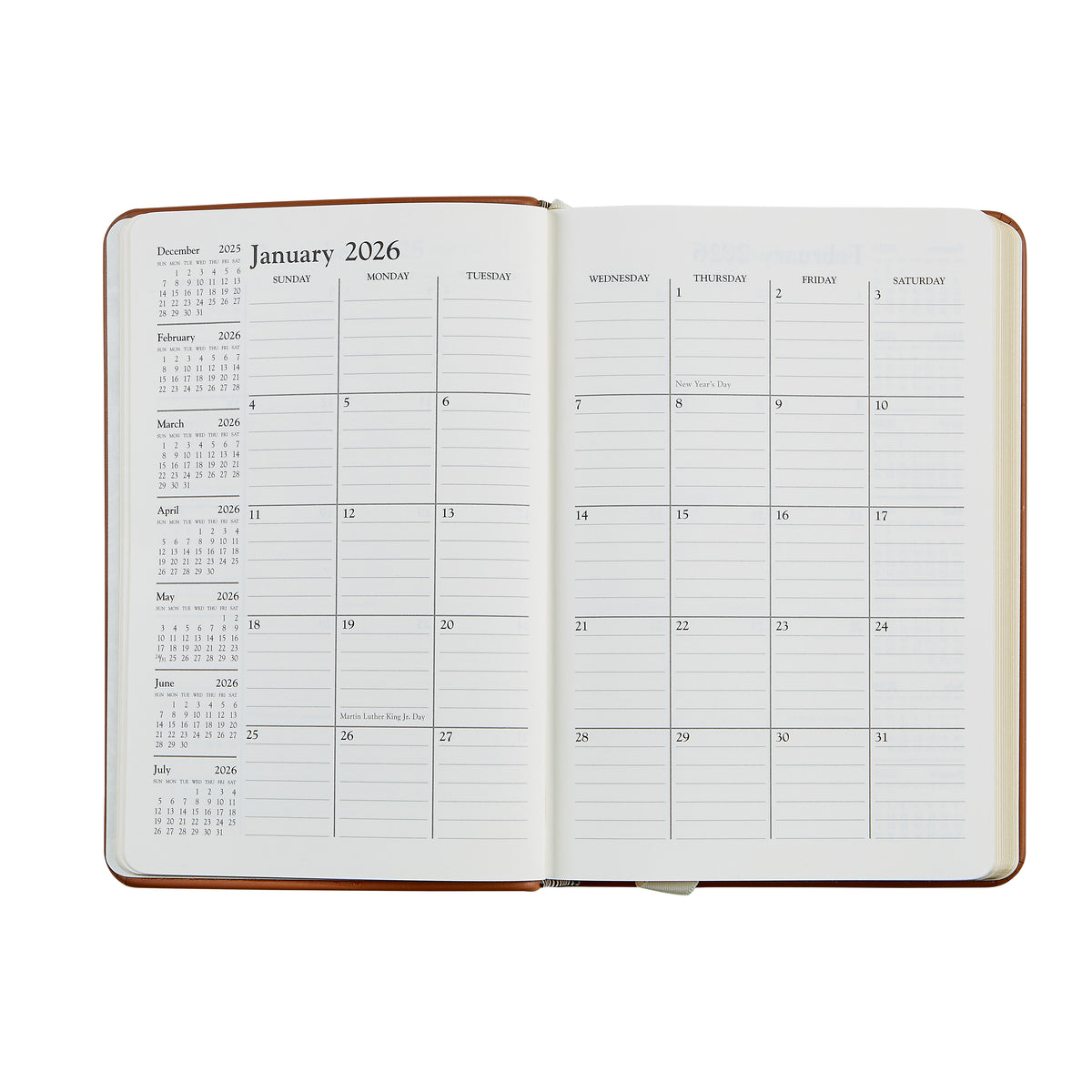 2026 Goatskin Leather Daily Journal