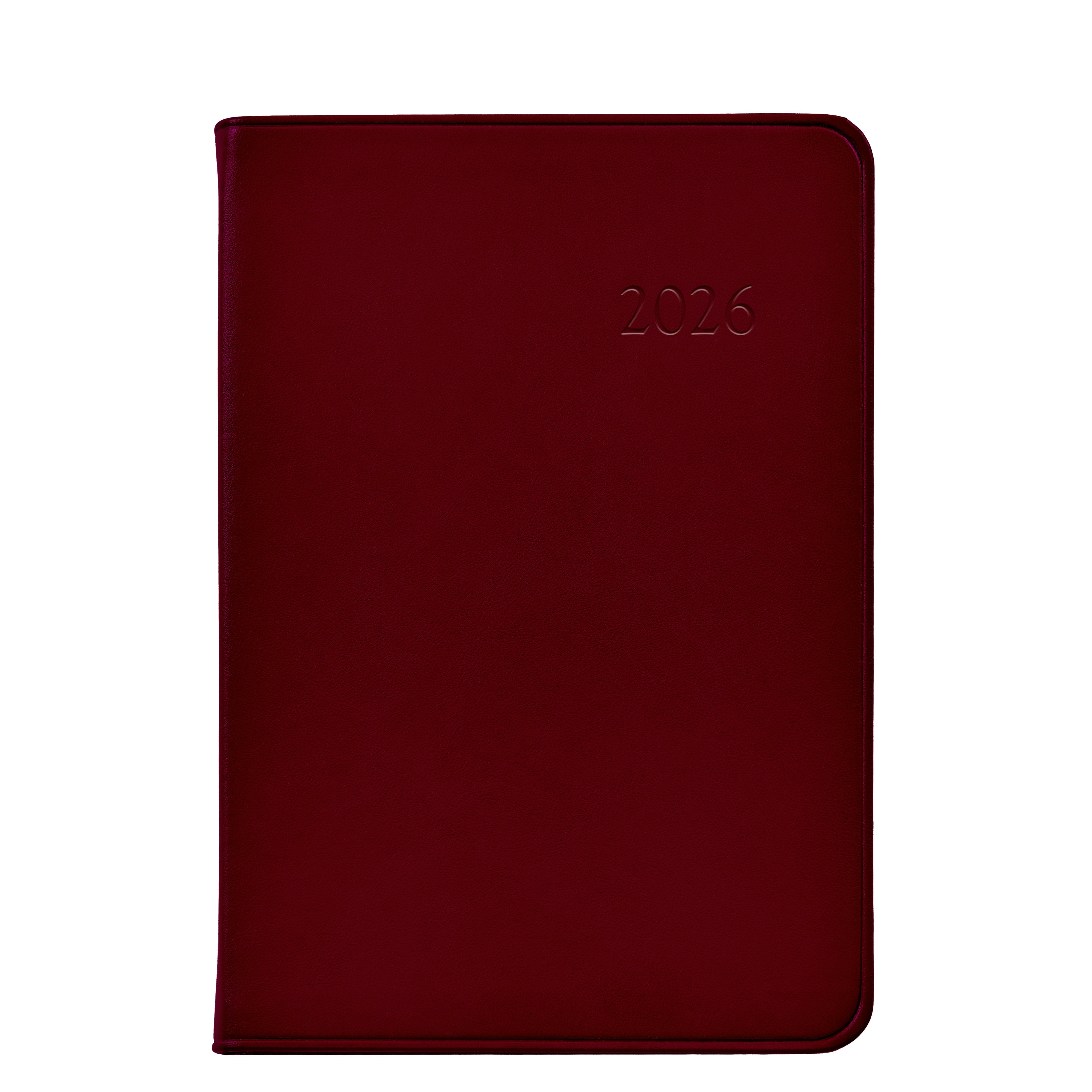 2026 Daily Journal in Bordeaux Traditional Leather