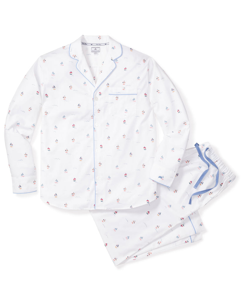 Men’s Twill Pajama Set in Bateau