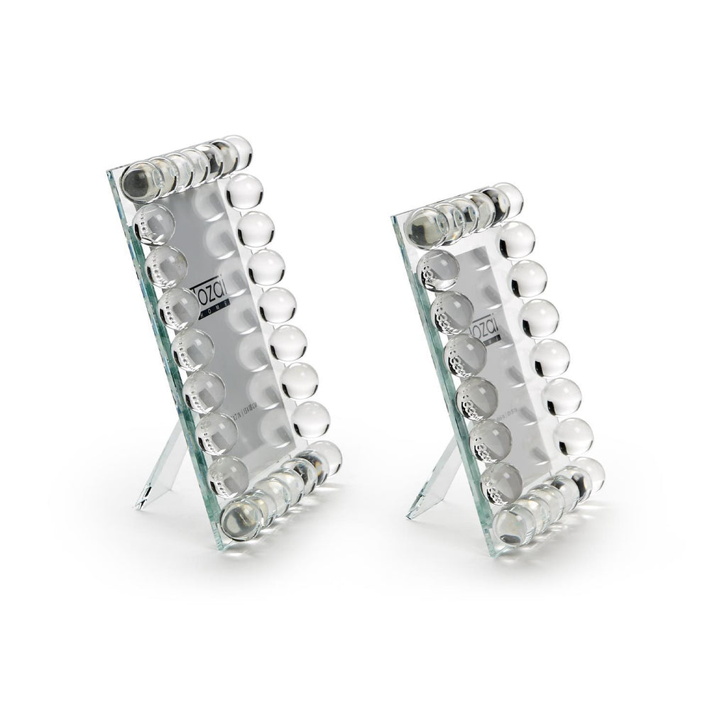 Bubbles Crystal Glass Photo Frame, Set of 2