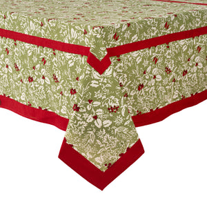 Baies de houx Tablecloth in Red & Green