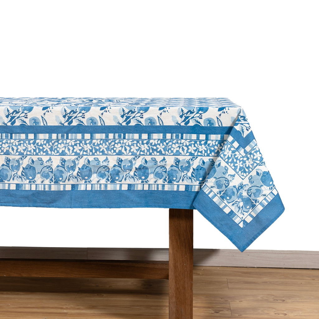 Citron Tablecloth in Bleu