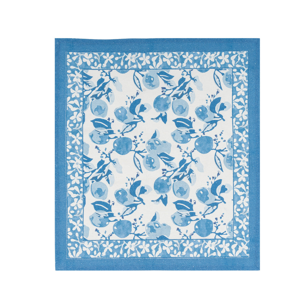 Citron Napkins in Bleu, Set of 6