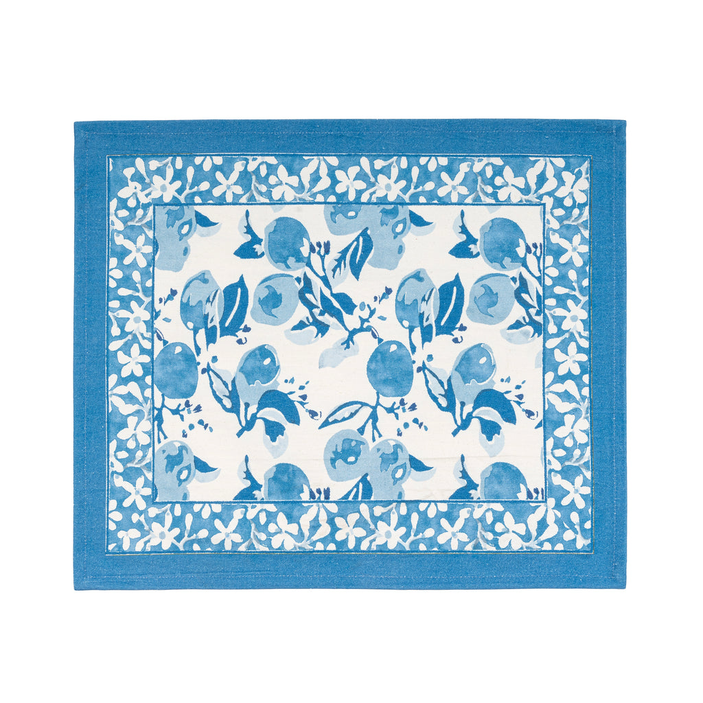 Citron Mats in Bleu, Set of 6