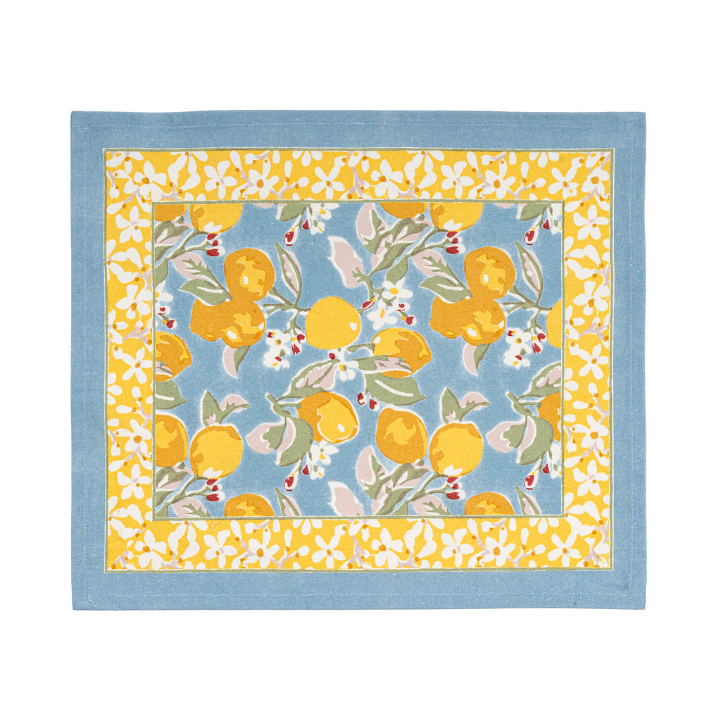 Citron Mats in Bleu & Yellow, Set of 6