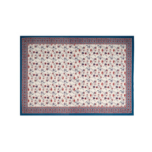 Fleur Des Indes Tablecloth in Blue & Red