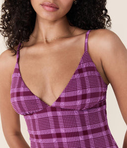 The Lanikai One Piece in Crocus Plaid