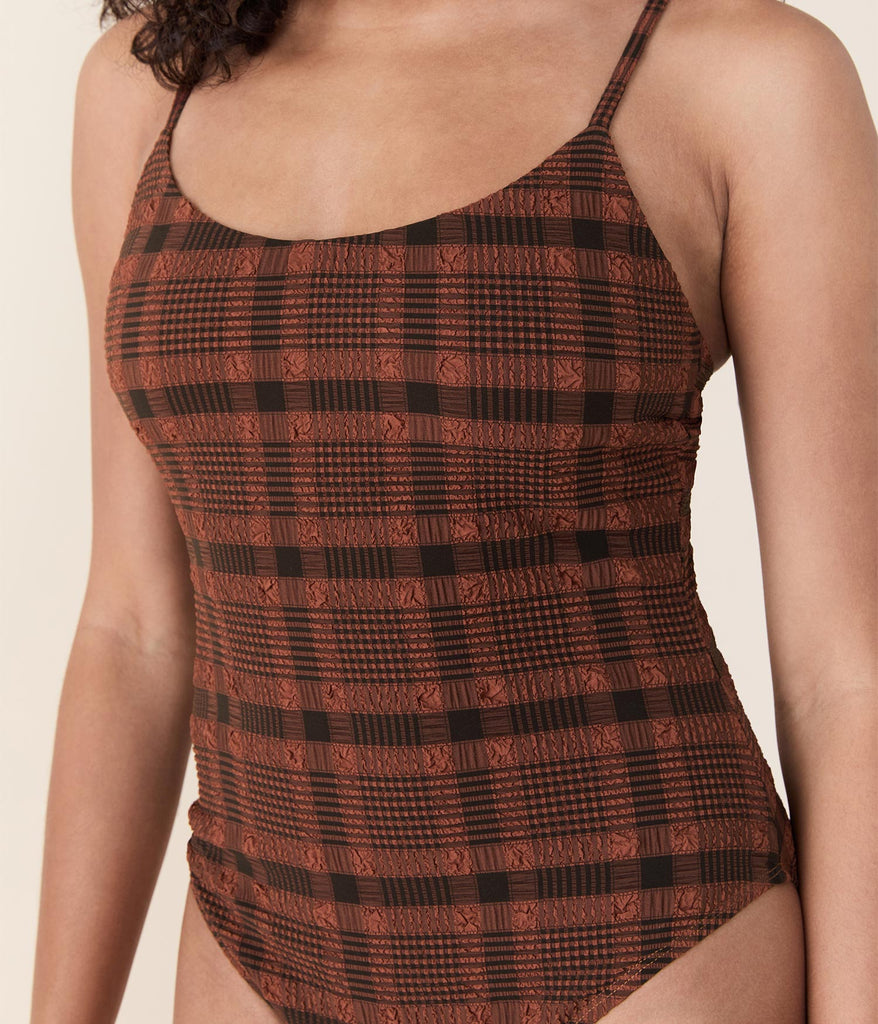 The Amalfi One Piece in Sierra Plaid