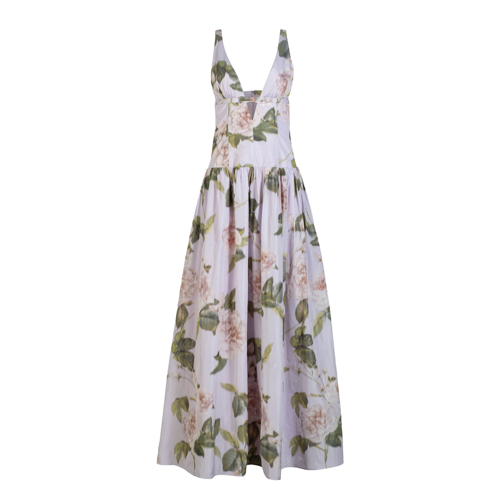 Nicolette Dress in Lavender Rose Taffeta