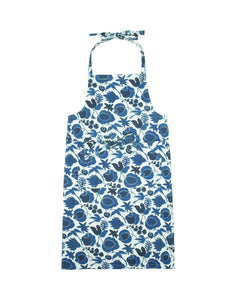 Apron With Pocket in Wildbird Blue