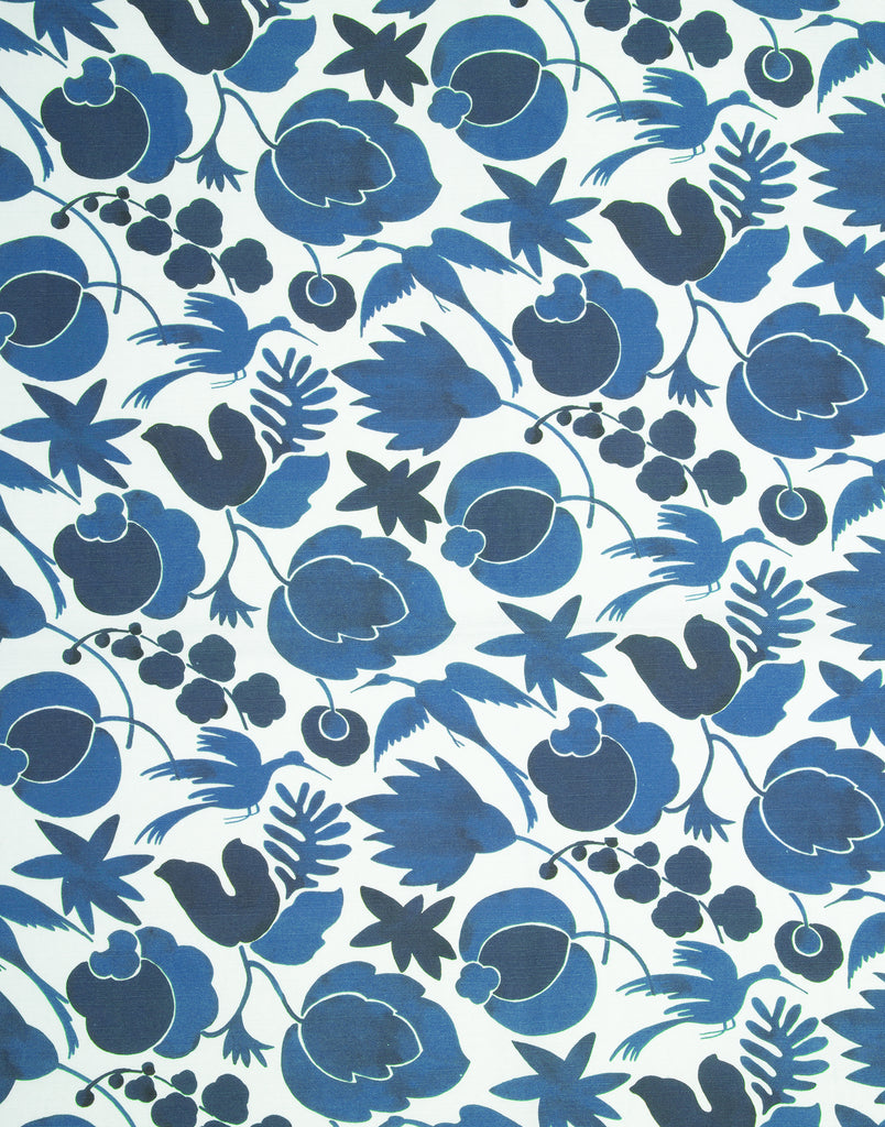 Apron With Pocket in Wildbird Blue