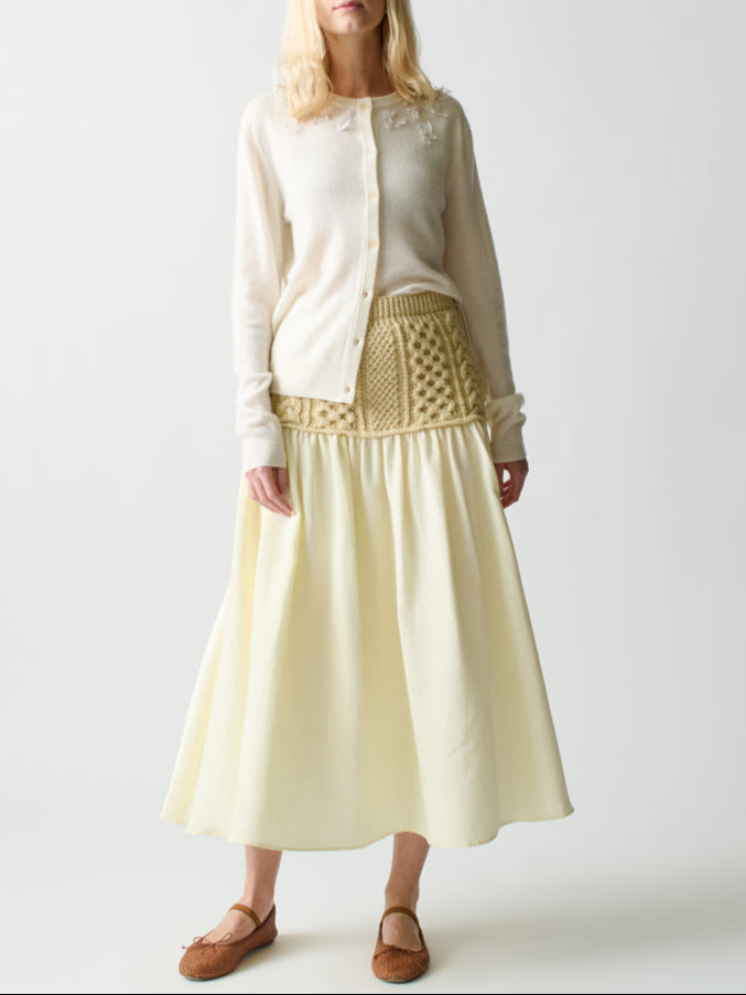 Mekas Knit Combo Drop Waist Skirt Skirt Lingua Franca