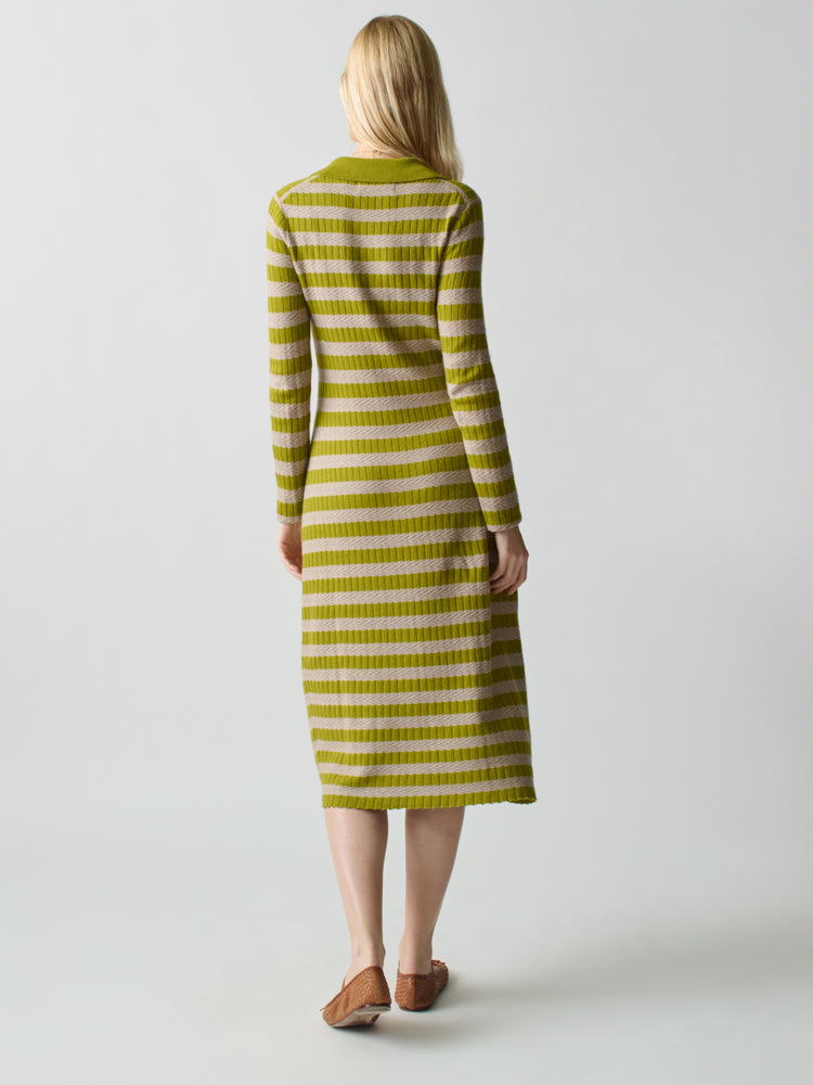 Morrissey Textured Stripe Dress Dress Lingua Franca