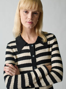 Morrissey Textured Stripe Dress Dress Lingua Franca
